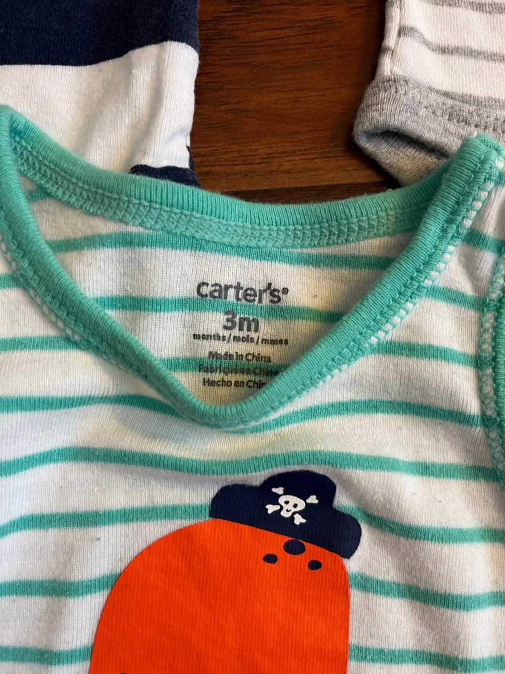 ⭐️⭐️ PICK 5 / $20 Carter's Striped Turquoise & Orange Octopus Tank One-Piece 3M